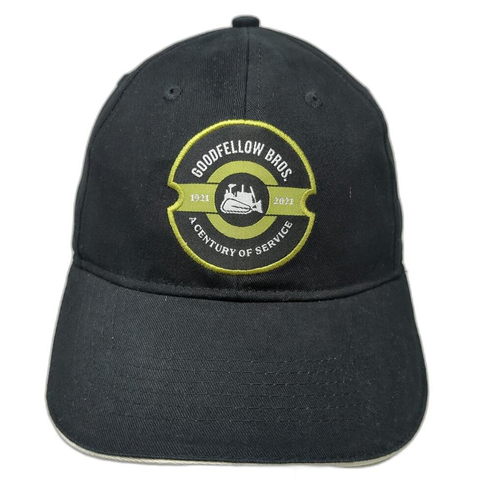 Goodfellow Bros Snapback Hat Black One Size Bulldozer Underbrim Century Service